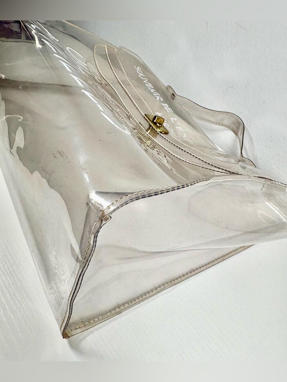HERMES Vintage Transparent Vinyl, Souvenir De L'Exposition Kelly Bag - Picture 9 of 11